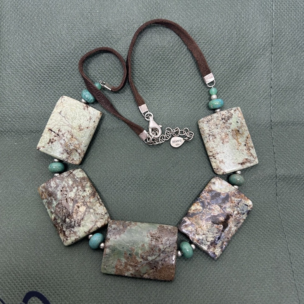 Studio Barse Vintage Sterling Silver Southwestern Boho Statement Bib Necklace